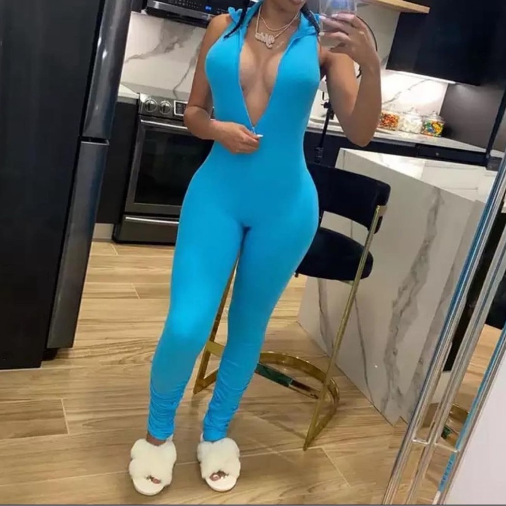 Jumpsuit,zipper,one piece,